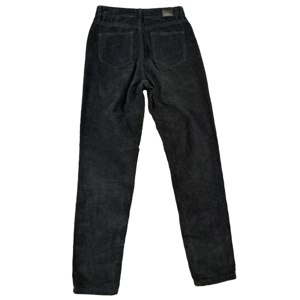 BDG Urban Outfitters High Rise Mom Corduroy Pants Size 25 Black Tapered Normcore - Picture 2 of 9